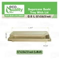 thumbnail image 3 of EcoQuality Small Compostable Sushi Trays with Lids - Natural Sugarcane Bagasse Take Out Sushi Container - Biodegradable Disposable Sushi Plate with Lid Eco Friendly To go Serving Tray (400 PACK), 3 of 8