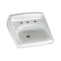 American Standard Lucerne Wall-Mounted Bathroom Sink for Exposed Bracket Support by Others with Faucet Centers in White