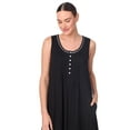 thumbnail image 3 of Aria Women’s Knit Scoop Neck Henley 36” Chemise, Sizes XS-5X, 3 of 4