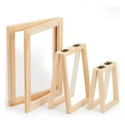 3 Pieces Paper Making Wooden Paper Making Mould Papermaking Screen Kit 3 Size Frame for DIY  (A7, A6, A5)