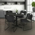 thumbnail image 2 of Romig Zeng 400lb Capacity Armless Stackable Chair – Ultra-Compact, Heavy-Duty Metal Frame with Durable Plastic Seat, Space-Saving & Versatile for Offices, Classrooms & Events (Black, 50 Pack), 2 of 7