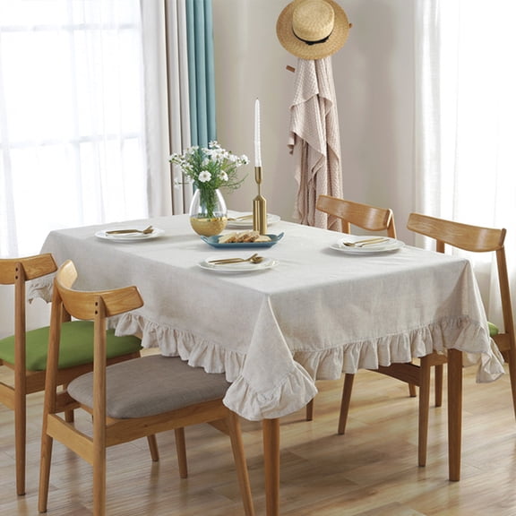 Naiovety Manteles de de estilo vintage, mantel de rectangular lavable de fácil cuidado, amplia aplicación Decoración del hogar lino 140*200CM