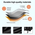 thumbnail image 5 of Waterproof Heavy Duty Gas Heater Cover with Drawstring Zipper Windproof Tear-Resistant Oxford Fabric 226 x 85 x 48 cm, 5 of 5