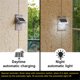 thumbnail image 5 of Wmhnj Aplique LED de pared con energa solar y control remoto, batera de 1200 mAh, sensor de movimiento para seguridad exterior, ABS y PC resistente a la intemperie, carga de ms de 6 horas., 5 of 9