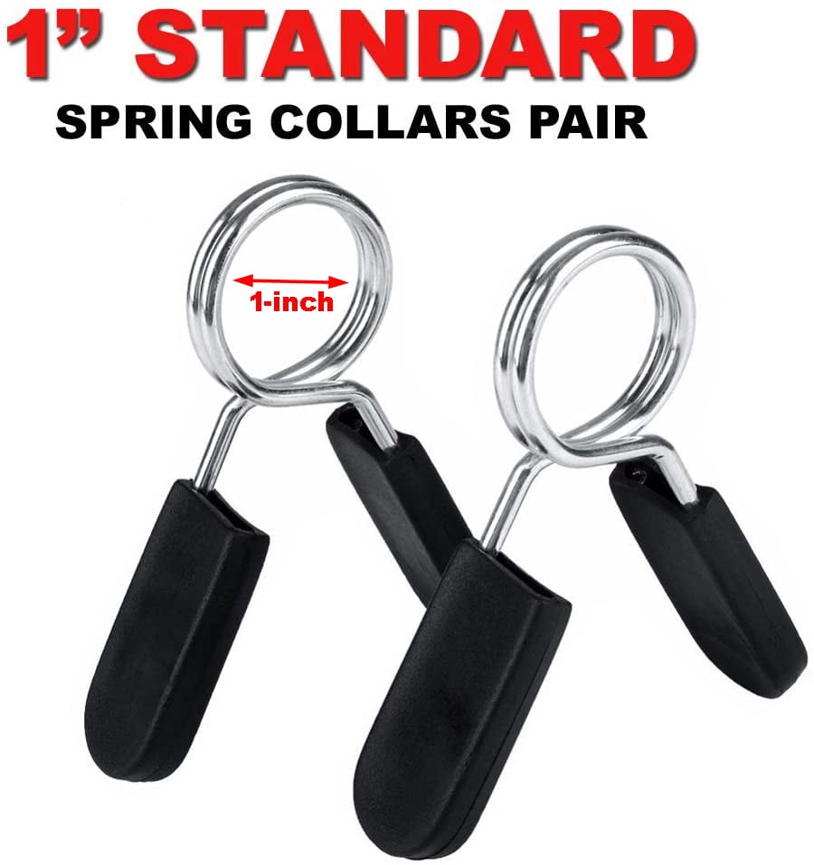 Barbell Clamp Spring Collar Clips Gym Weight Dumbbell Lock Kit Barbell LoODDE