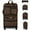Chocolate, variant on 36" Collapsible Suitcases with Wheels,Expandable Foldable Luggage Bag with Hardshell Base Case,Large Capacity Rolling Travel Bag for Home Storage Moving Abroad,JM-Green
