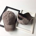 thumbnail image 4 of HSHDLDF Men Women Plain Cotton Vintage Washed Twill Low Profile Baseball Cap Adjustable Distressed Dad Hat, 4 of 5