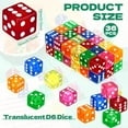 thumbnail image 2 of LEEYNEER 36 Piece 19 mm Casino Style Craps Dice Sets Acrylic and Translucent D6 Dice  Square W/Rounded Edge for Casino  Craps  Table Games and Board Games(Fresh Color), 2 of 6