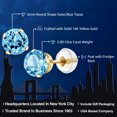 thumbnail image 2 of Gem Stone King 2.00 Ct Round 6mm Swiss Blue Topaz 14K Yellow Gold Stud Earrings for Women Men, 2 of 6