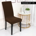 thumbnail image 3 of PiccoCasa Dinning Room Hotel Stretch Chair Cover Removable Slipcover Coffee Color, 3 of 8
