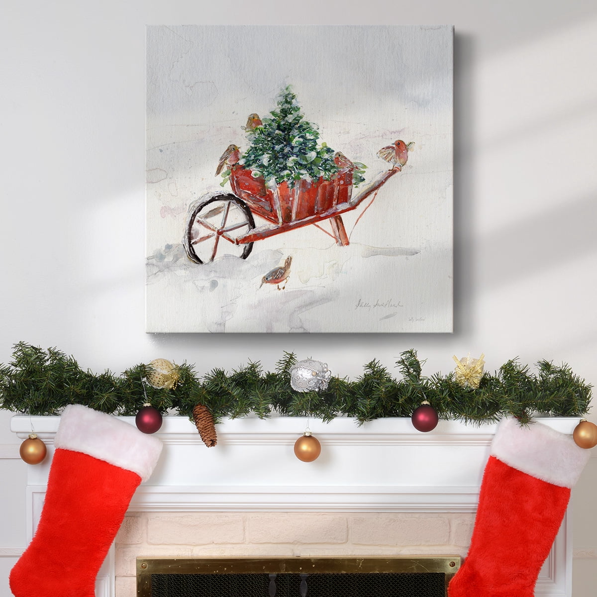 Winter Garden Wheelbarrow- Gallery Wrapped Canvas