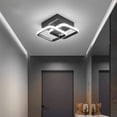 thumbnail image 2 of Modern Rectangular 2 LED Ceiling Light 22W Cool White Light 6000K Ceiling Light for Hallway Kitchen Living Room Studio(Black,1PCS), 2 of 5