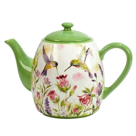 Certified International Hummingbirds Teapot, 40 oz, Multicolor
