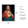 thumbnail image 2 of Sacred Heart of Jesus - Vintage Religious Art c.1880 - Fine Art Matte Paper Print (Unframed) 11x14in, 2 of 4