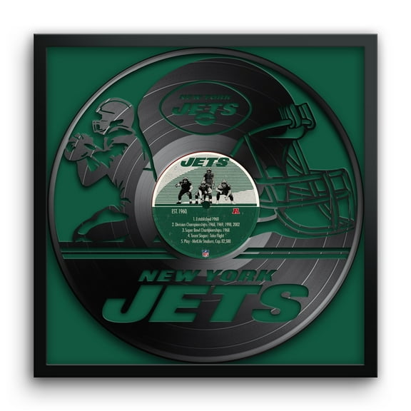 New York Jets Framed 13" x 13" Vinyl Record Art Print