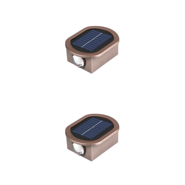 Advancent Lámpara de pared LED para exteriores con energía solar - Instalación fácil a prueba de agua Luz de luz fría y cálida respetuosa Type2 NO2