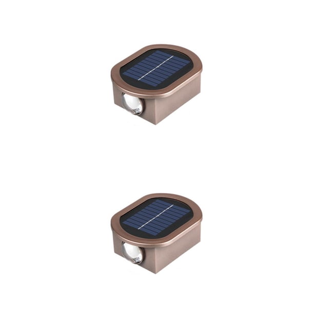 Cateissary Lámpara de pared con energía solar ecológica: inalámbrica de larga duración Luz fría y cálida LED impermeable para exteriores Type2 NO2