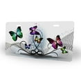 thumbnail image 2 of Yehwow Colorful Butterflies Abstract Metal Car Plate Aluminum License Plate, 2 of 6