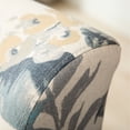 thumbnail image 3 of Armless Accent Chair With Print Blue Leaves Fabric In Modern Style, 3 of 6