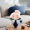 thumbnail image 4 of Hydrangea Artificial Flowers Single Stem Fake Flowers with Leaves for Table Centerpiece,Pink Faux Flowers for Vase Bouquets Arrangement for Wedding Birthday Party Decoration, 4 of 6