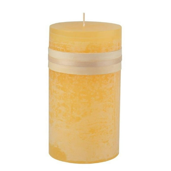 Whitehurst Unscented and Smokeless Accent Pillar Candle - 6" - Yellow