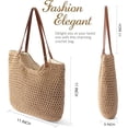 thumbnail image 4 of Bolso tote tejido Pleneal de 28 cm, bolso de hombro tejido, 4 of 8