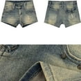 thumbnail image 5 of Hvot&aat Women Sexy Mini Jean Shorts Distressed Frayed Low Waist Denim Shorts Party Nightclub Hot Pants, 5 of 6