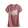 thumbnail image 1 of Talk Turkey To Me Women's Fashion Relaxed T-Shirt Tee Heather Rouge X-Large, 1 of 3