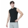 thumbnail image 5 of TopTie Mens Compression Sleeveless Base Layer, Athletic Workout T-Shirt-White-M, 5 of 7