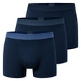 thumbnail image 1 of SCHIESSER Bóxers para hombre, paquete de 3 - «95/5», bañadores, algodón elástico, cintura con logotipo Azul XL (X-Large), 1 of 4