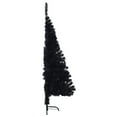 thumbnail image 3 of vidaXL Artificial Half Christmas Tree with Stand Black 150 cm PVC, 3 of 5