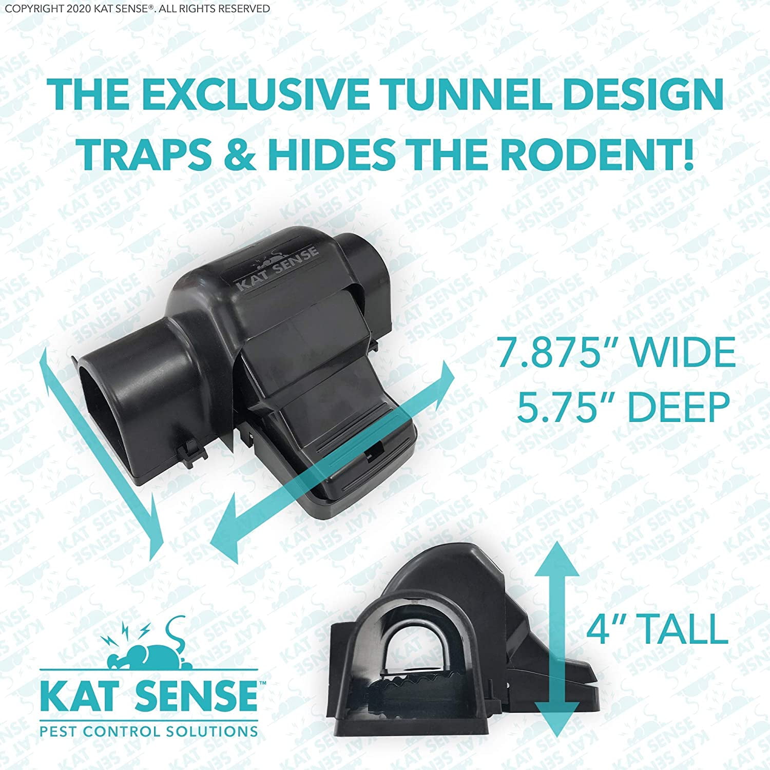 Covered Rat & Chipmunk Traps, Prevents Accidental Triggering with Tunneled Design, Quick Humane Kill, Indoor 'N Outdoor Mouse Snap Traps