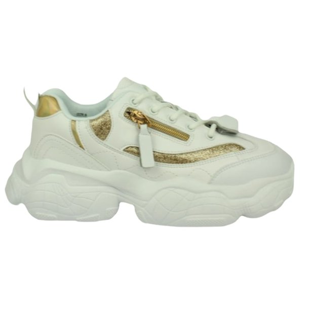Tenis Sneakers Casual para Dama Hanna MX Lily White Gold