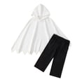 thumbnail image 4 of BOOMNY Halloween Boys Ghost Dress Up Funny Ghost Face Hooded Capes Pants Hallowmas Stage Performance Outfits for Kids, 4 of 6