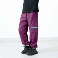 thumbnail image 2 of XUNKUSGA Kids Pants Boys Cotton Solid Color Elastic Waist Boys Sweatpants Outdoor Athletic Trousers with Horizontal Side Zipper Pocket, 2 of 3