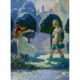 thumbnail image 2 of N. C. Wyeth 19x24 Black Ornate Framed Double Matted Museum Art Print Titled: Ogier and Morgana (1924), 2 of 5