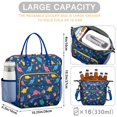 thumbnail image 5 of Blue Cartoon Dinosaurs Balloons Pattern Womens Lunch Box for Work,Insulated Large Lunch Bag for Tween and Teen,Loncheras Para Mujer,Leakproof Adult Lunch Bag for Work,Beach,Travel,Picnic,Camping, 5 of 7