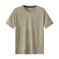 thumbnail image 6 of BELTNOV Men's Short Sleeve T-Shirts Casual Summer Loose Fit Round Neck Breathable Basic Tee Shirt Khaki, 6 of 7