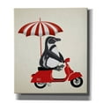 thumbnail image 1 of Epic Graffiti 'Penguin On Red Moped,' by Fab Funky, Canvas Wall Art, 26"x30", 1 of 3