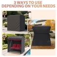 thumbnail image 5 of YODOLLA Outdoor Swing Cover 2 Seater Waterproof Swing Cover Outdoor Furniture Covers Patio Porch Swing Covers, Black, 5 of 8