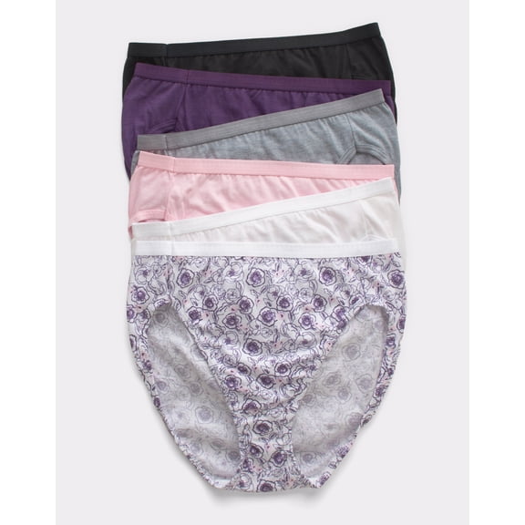 Hanes Womens Ultimate Breathable Cotton Hi-Cut 6-Pack