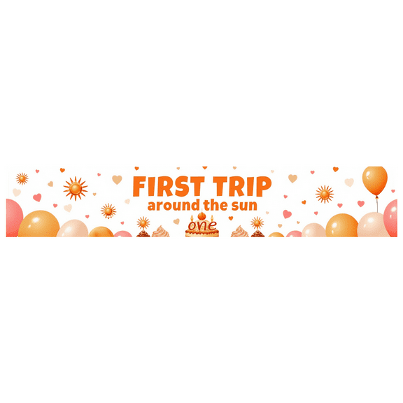LUUFILx First Birthday Sun Trip Balloon Backdrop Cupcake Photo Props Party Decoration Kids Banner Celebration Background Event Supplies