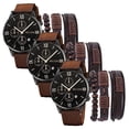 thumbnail image 1 of Reloj de pulsera ClassicTickCoffee 3Pzas Ø Dial 4cm Longitud 23cm Ancho 2.2cm Grosor 1cm Café., 1 of 1