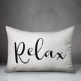 thumbnail image 2 of Creative Products Relax Script White and Black 14x20 Indoor / Outdoor Pillow, 2 of 2