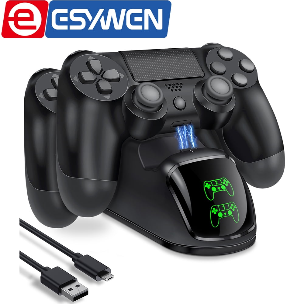 PS4 Controller Charger,ESYWEN PS4 Controller Charging 4/PS4/ Pro Slim Controller with LED Indicator,PS4 Controller Accessories -Black - Walmart.com