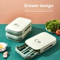 thumbnail image 4 of Cateissary Caja de almacenamiento de huevos Soporte para refrigerador Nevera de plástico Huevos Contenedor Organización Bola de hervida Mostrada Verde, 4 of 6