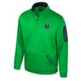 thumbnail image 2 of Men's Colosseum Kelly Green Notre Dame Fighting Irish Mainframe Quarter-Zip Fleece Jacket, 2 of 3
