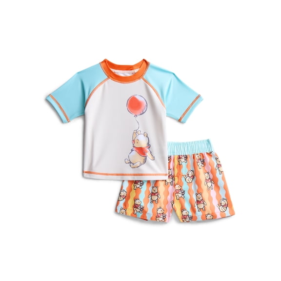 Character Baby Boy Rash Guard and Swim Trunks, 2-Piece, Size 0/3M-12M