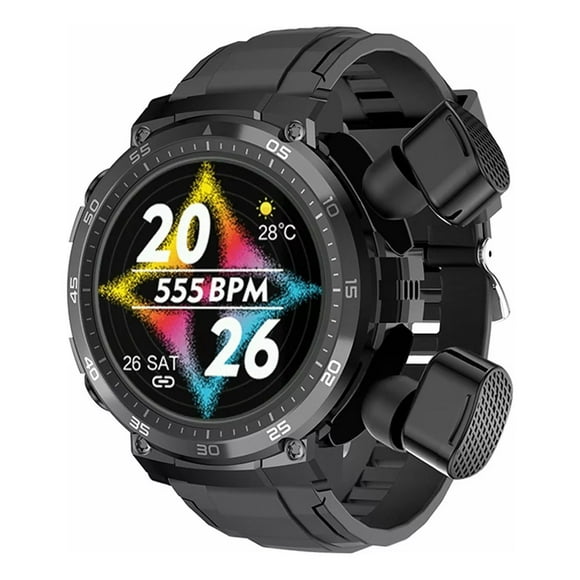 Reloj inteligente Fralugio M68 3 En 1 Negro con Auriculares TWS