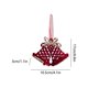 thumbnail image 3 of Adorno Colgante Navideño con Doble Campana y Lazo de Flocado Rojo Vino | Decoración Navideña de Poliéster de 5.1 Pulgadas | Decoración Colgante Duradera Cosida para El Hogar, Fiestas y Uso Estacional, 3 of 6